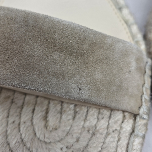 Vince Camuto Womens Wedge Espadrilles Sz 11M Tan Suede Adj. Ankle Straps - Picture 14 of 15